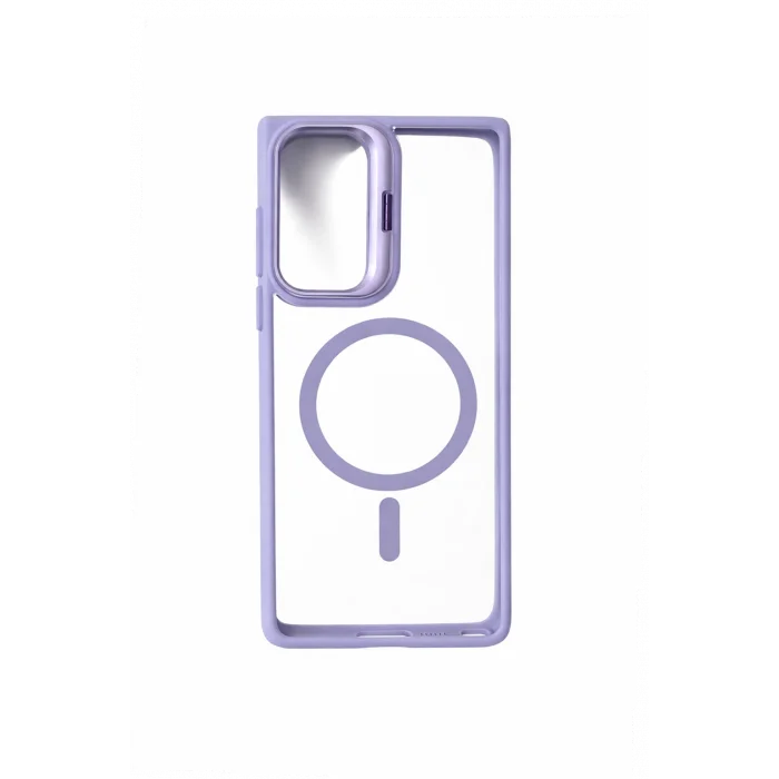 Samsung S23 Ultra Uyumlu Kılıf Klon Stantlı MagSafe Özellikli Telefon Kılıfı