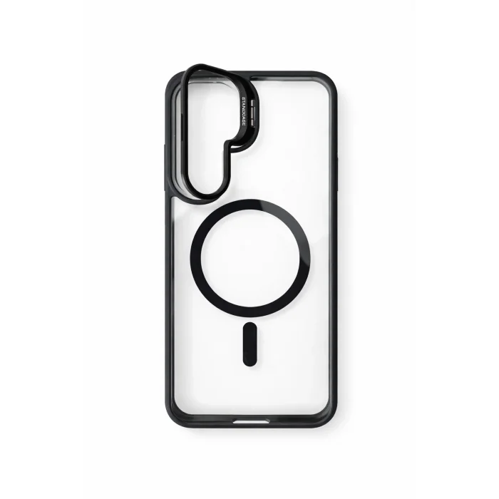 Samsung S24 FE Uyumlu Kılıf Klon Stantlı MagSafe Özellikli Telefon Kılıfı