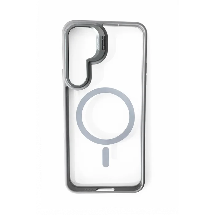 Samsung S24 FE Uyumlu Kılıf Klon Stantlı MagSafe Özellikli Telefon Kılıfı