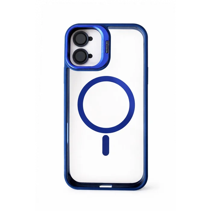 iPhone 16 Uyumlu Kılıf Klon Stantlı + Lens Korumalı MagSafe Telefon Kılıfı