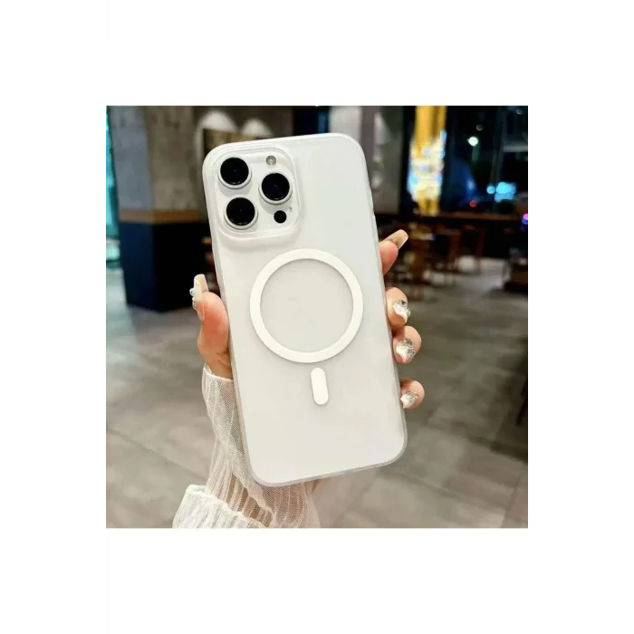 İphone 14 Pro Max Tuna Buzlu Sert İnce Magsafe Telefon Kılıfı