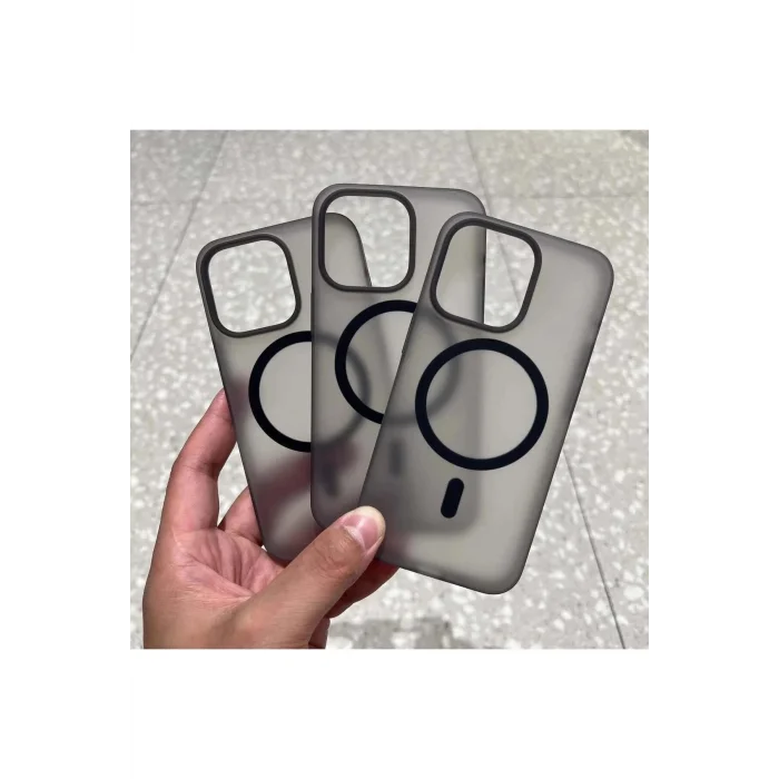 İphone 15 Pro Max Tuna Buzlu Sert İnce Magsafe Telefon Kılıfı