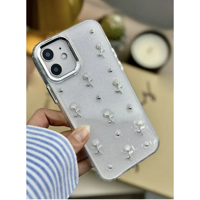 İphone 11 ile Uyumlu Minimal Desenli Estetik Spot Kılıf