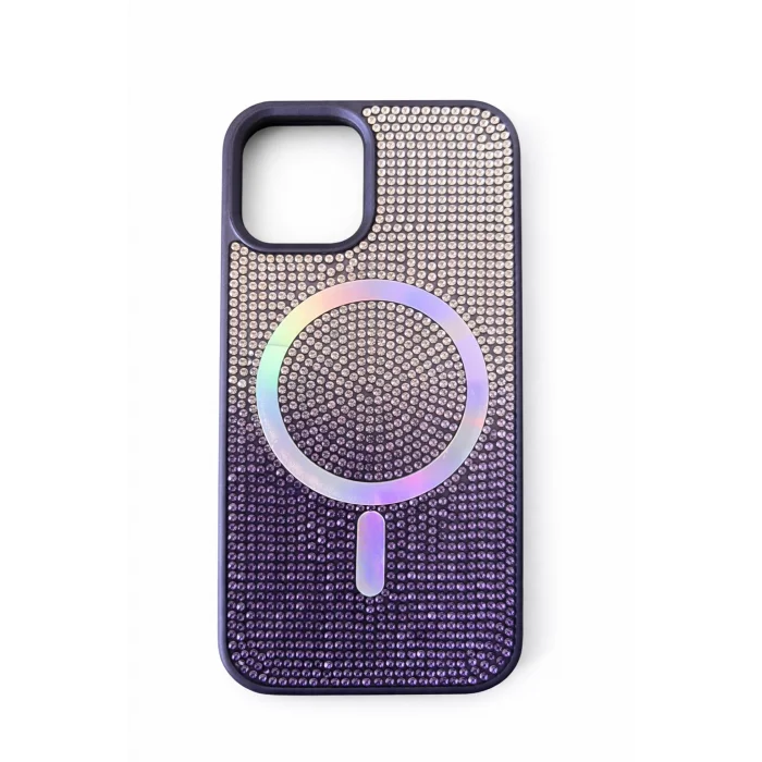 İphone 12 Kılıf Diamont MagSafe Hologramlı Telefon Kılıfı
