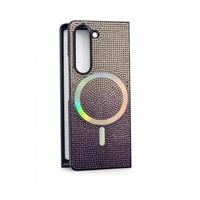 Samsung Z Fold 6 Kılıf Diamont MagSafe Hologramlı Telefon Kılıfı