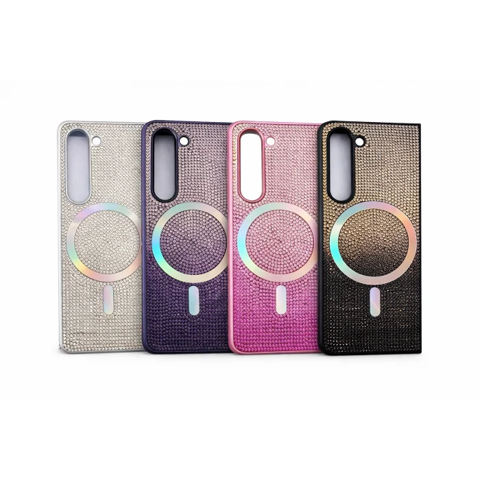 Samsung Z Fold 6 Kılıf Diamont MagSafe Hologramlı Telefon Kılıfı