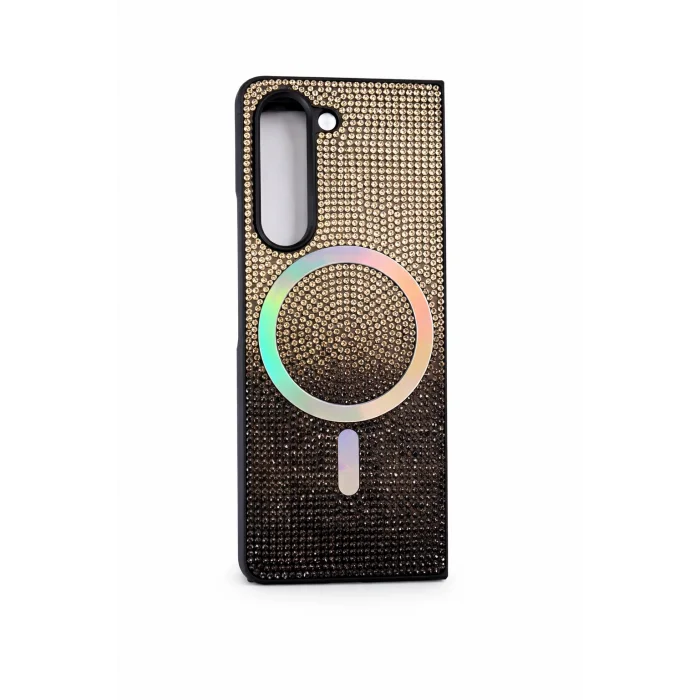 Samsung Z Fold 5 Kılıf Diamont MagSafe Hologramlı Telefon Kılıfı