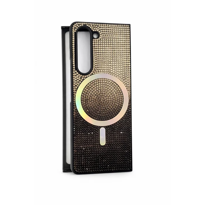 Samsung Z Fold 5 Kılıf Diamont MagSafe Hologramlı Telefon Kılıfı