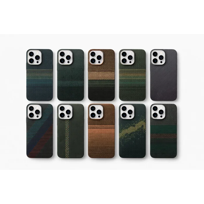 İphone 15 Pro Max ile Uyumlu Magsafe Özellikli Knt Kevlar Telefon Kılıfı