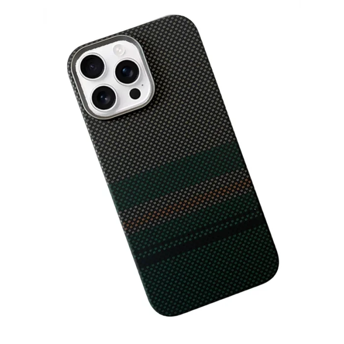 İphone 16 Pro ile Uyumlu Magsafe Özellikli Knt Kevlar Telefon Kılıfı