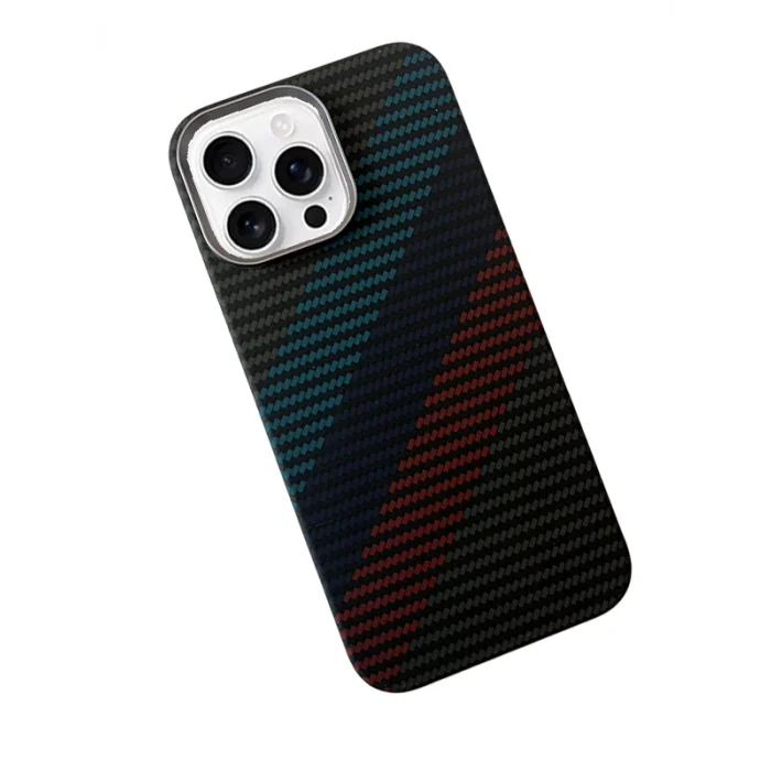 İphone 15 Pro Max ile Uyumlu Magsafe Özellikli Knt Kevlar Telefon Kılıfı