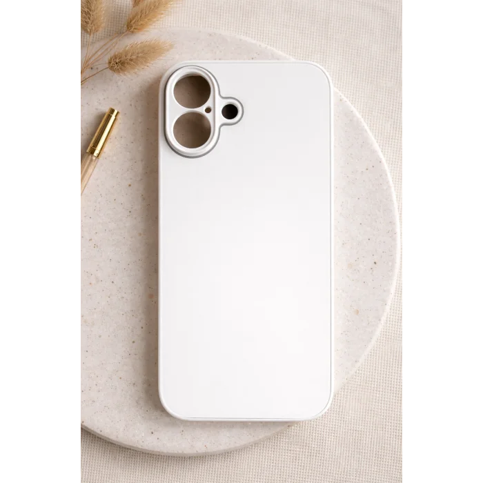 İphone 16 ile Uyumlu Mat Elektro Cam Telefon Kılıfı