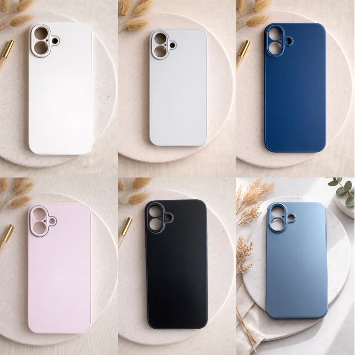 İphone 16 ile Uyumlu Mat Elektro Cam Telefon Kılıfı