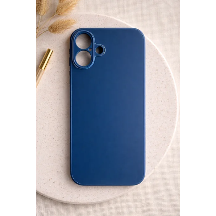 İphone 16 ile Uyumlu Mat Elektro Cam Telefon Kılıfı