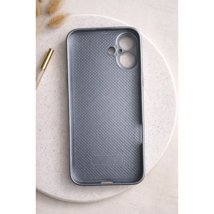 İphone 16 ile Uyumlu Mat Elektro Cam Telefon Kılıfı