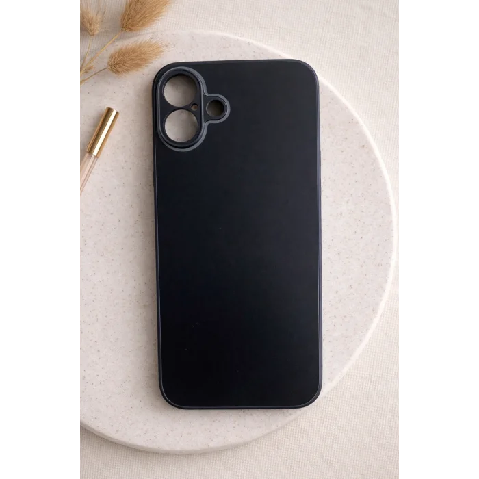 İphone 16 PLUS ile Uyumlu Mat Elektro Cam Telefon Kılıfı
