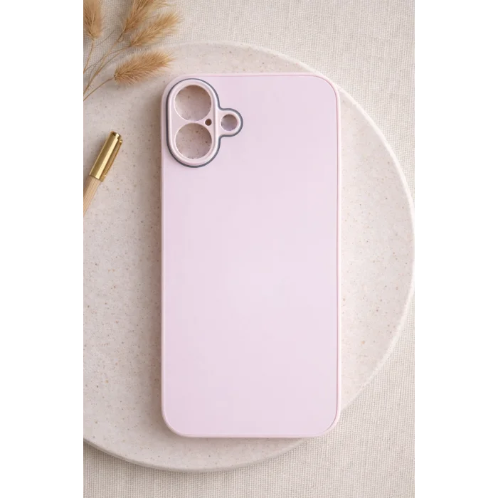 İphone 16 PLUS ile Uyumlu Mat Elektro Cam Telefon Kılıfı