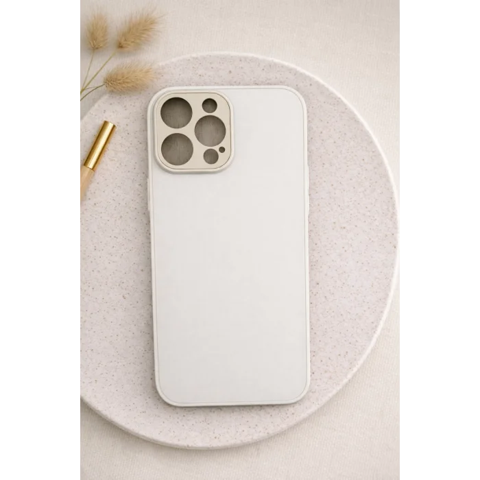 İphone 14 PRO ile Uyumlu Mat Elektro Cam Telefon Kılıfı