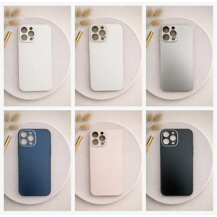 İphone 15 PRO MAX ile Uyumlu Mat Elektro Cam Telefon Kılıfı