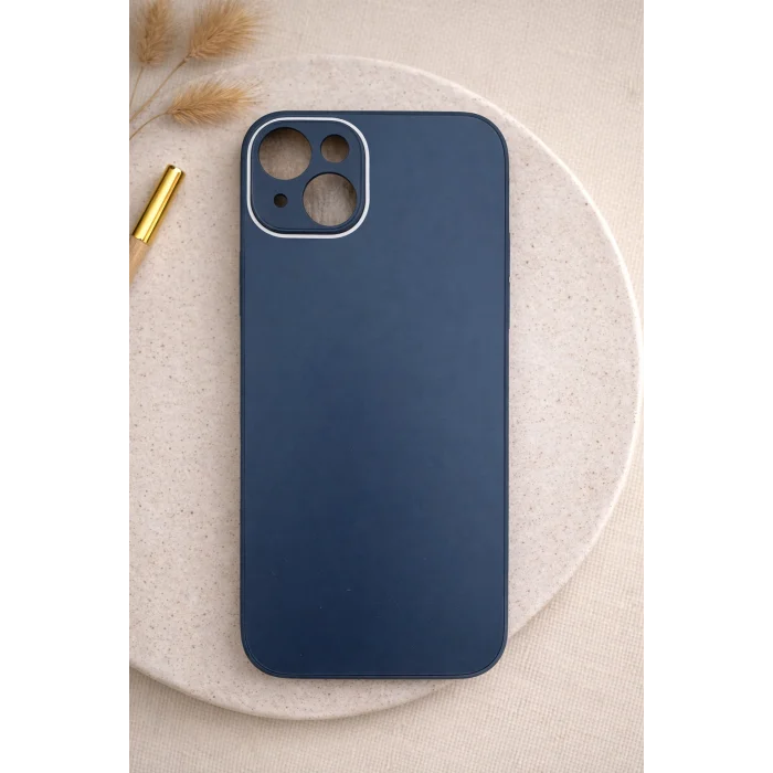 İphone 15 ile Uyumlu Mat Elektro Cam Telefon Kılıfı