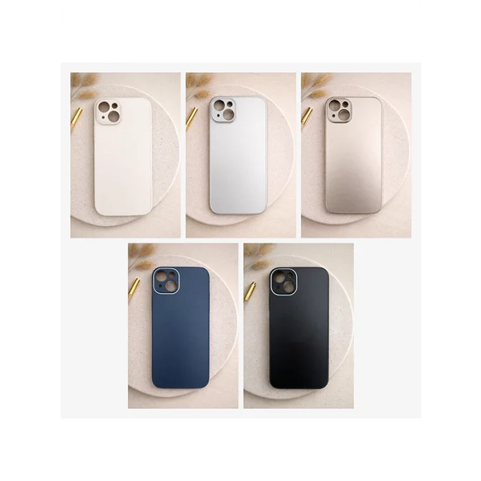 İphone 15 ile Uyumlu Mat Elektro Cam Telefon Kılıfı