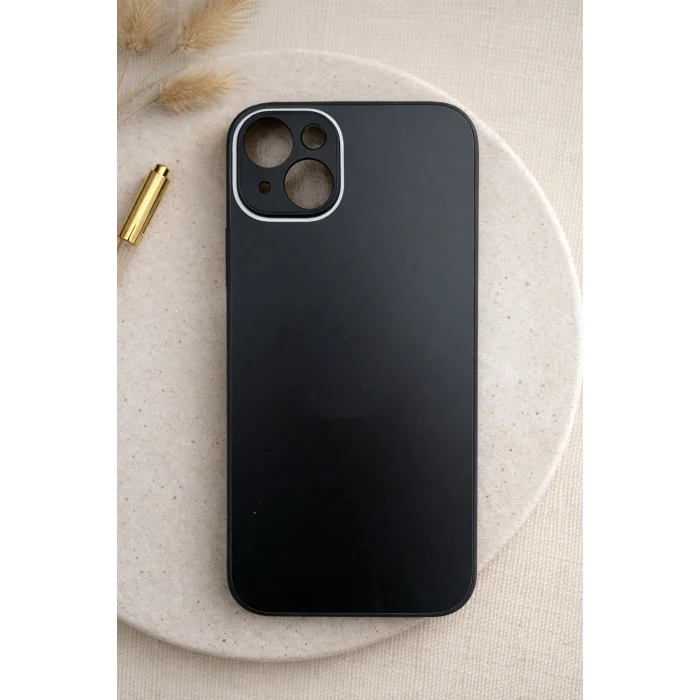İphone 15 PLUS ile Uyumlu Mat Elektro Cam Telefon Kılıfı