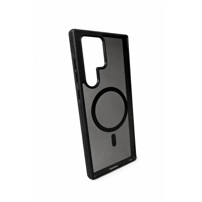 Samsung S24 Ultra ile Uyumlu Magsafe Özellikli Transparan Akrilik Telefon Kılıfı