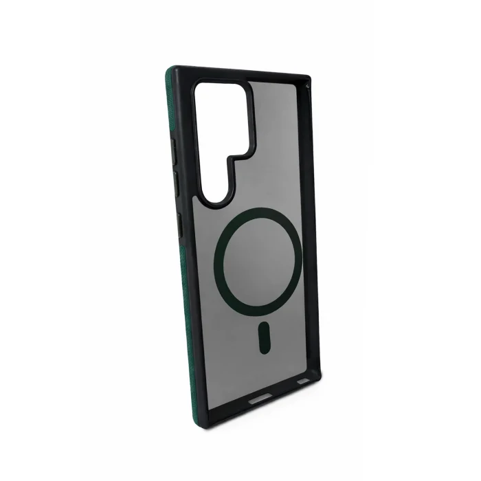 Samsung S24 Ultra ile Uyumlu Magsafe Özellikli Transparan Akrilik Telefon Kılıfı