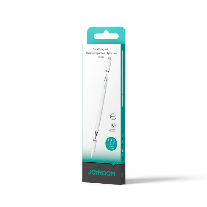 JOYROOM 3ü 1 Arada Manyetik Pasif Kapasitif Stylus Kalem - Beyaz