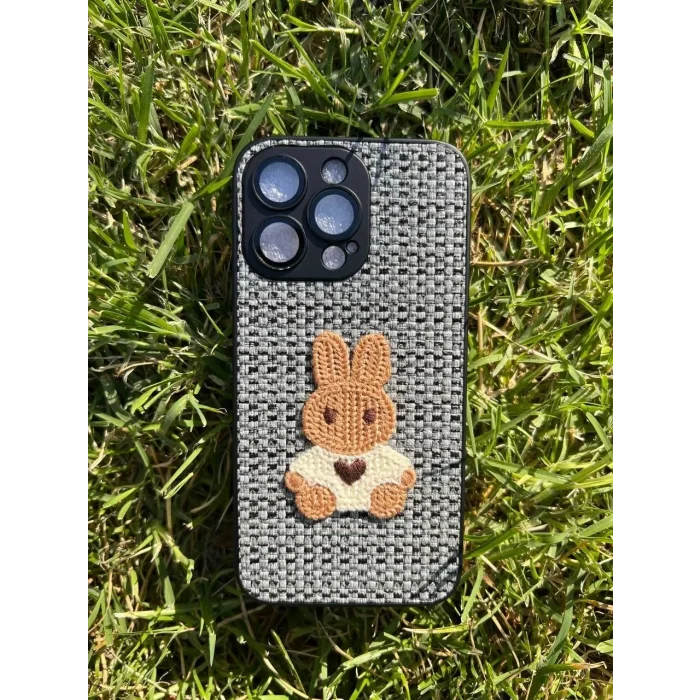 İphone 15 Pro Max Opus Silikon Nakış Desenli Telefon Kılıfı