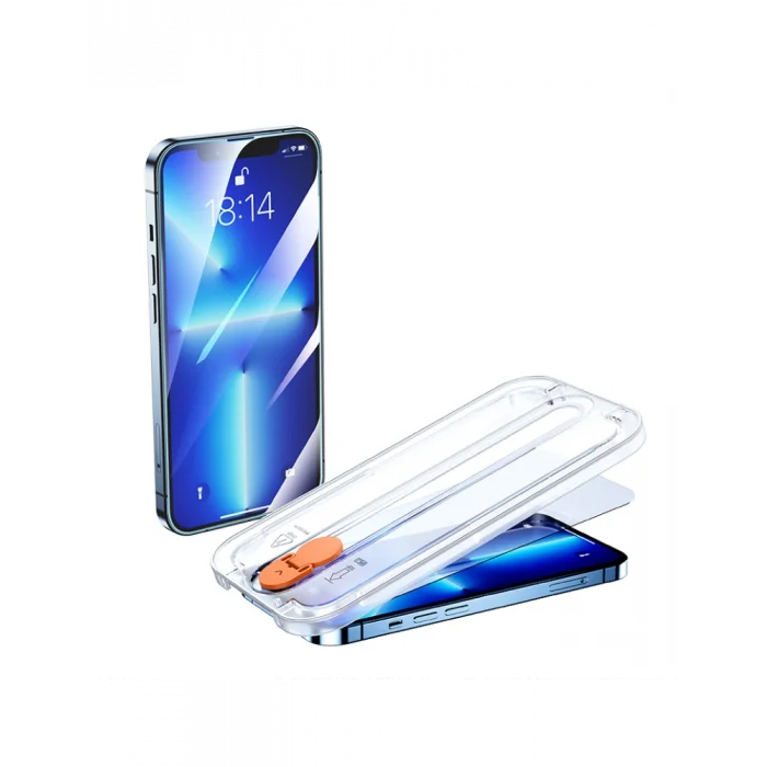 Joyroom İphone 12 Pro Max Şeffaf Kurulum Aparatlı Cam Ekran Koruyucu