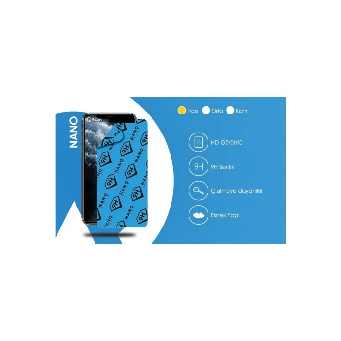 İphone XSMAX ile Uyumlu Okmore Nano Esnek 9H Ekran Koruyucu