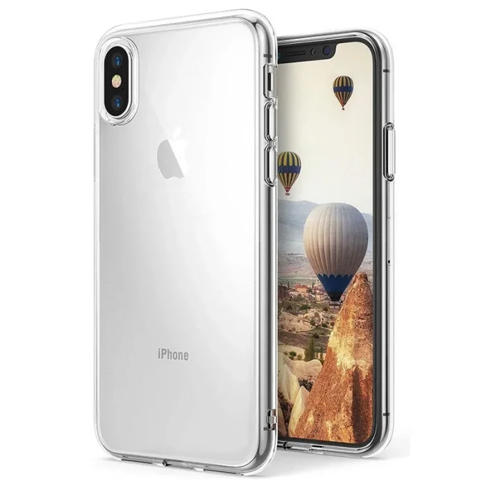 İphone X ile Uyumlu Şeffaf Sert Silikon Kılıf