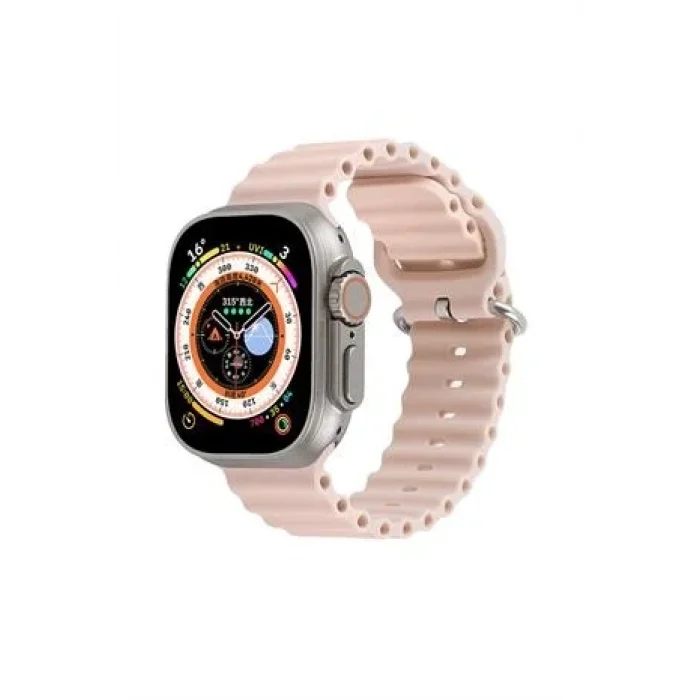 Apple Watch 6/7/8/9/10/11/SE/SE/SE3/ultra 38 40 41 S10/11 42mm İp Detay Dalga Tasarım Silikon Kordon Ocean Kordon