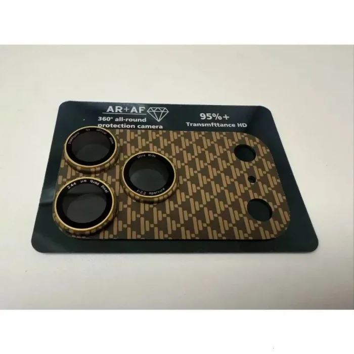 iPhone 17 Pro Max Tam Kapatan Desenli Karbon Lens Koruyucu