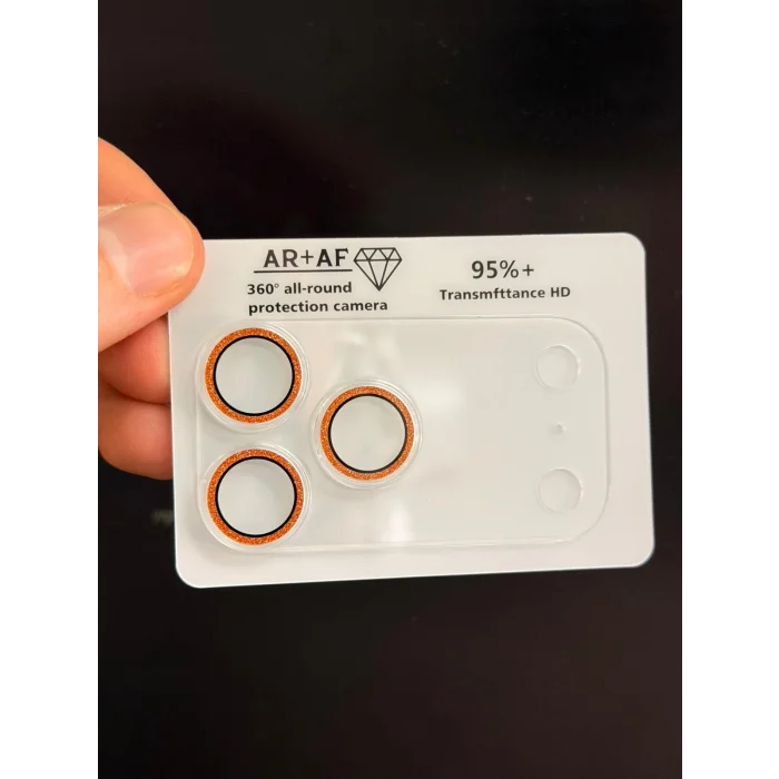 iPhone 17 Pro Max Şeffaf Tam Kapatan Taşlı Lens Koruyucu