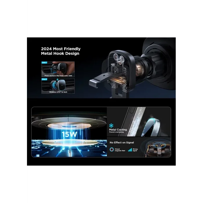 Joyroom JR-ZS388 15w Kablosuz Araç İçi Şarjlı Telefon Tutucu