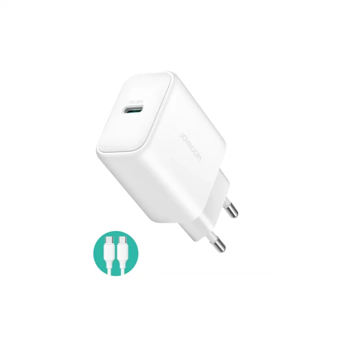 Joyroom TCF24set Akım Korumalı 30W Pd Type-C Şarj Adaptörlü Ve Type-C Şarj Kablosu