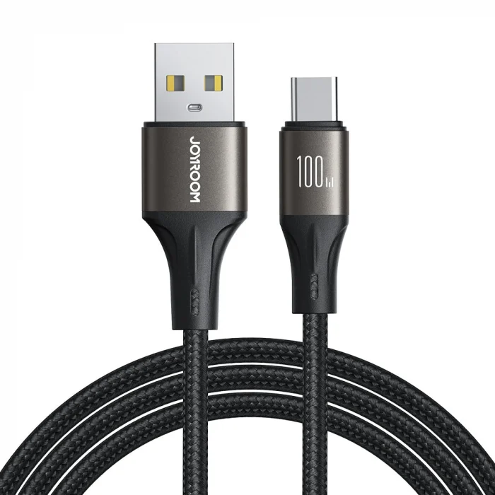 Joyroom 3A Fast Şarj Data Kablo (USB-A to Type-C) 1.2m-Black