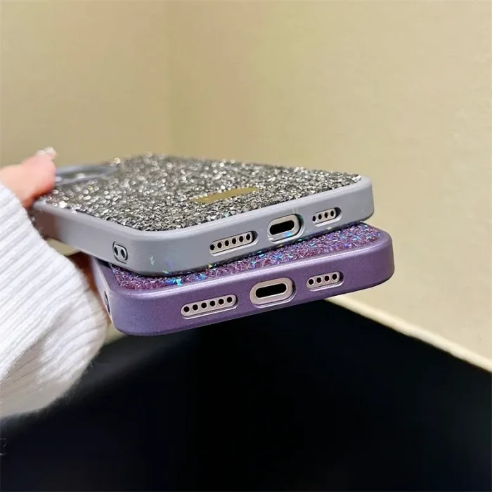 İphone 15 Uyumlu Sw İnce Taşlı Elmas Işıltılı Telefon Kılıfı