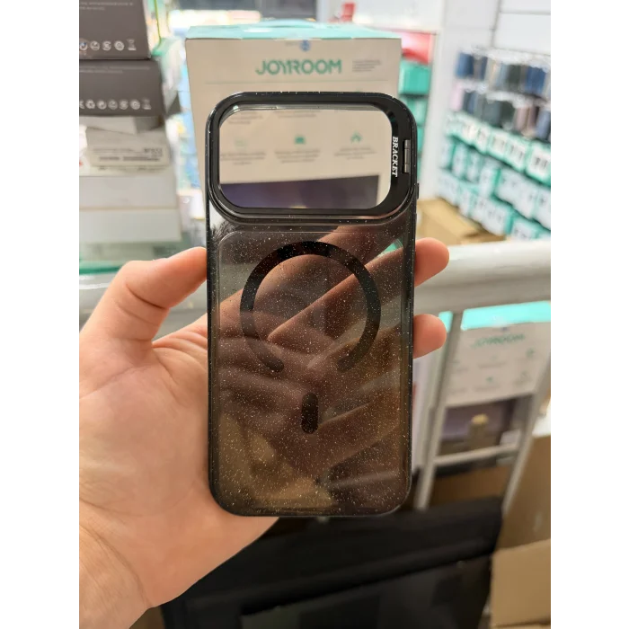 iPhone 17Pro-18 Pro Uyumlu Star Simli Standlı Magsafe Kılıf