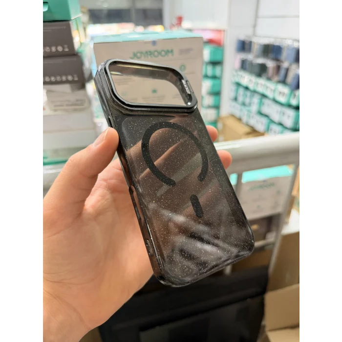 iPhone 17Pro-18 Pro Uyumlu Star Simli Standlı Magsafe Kılıf