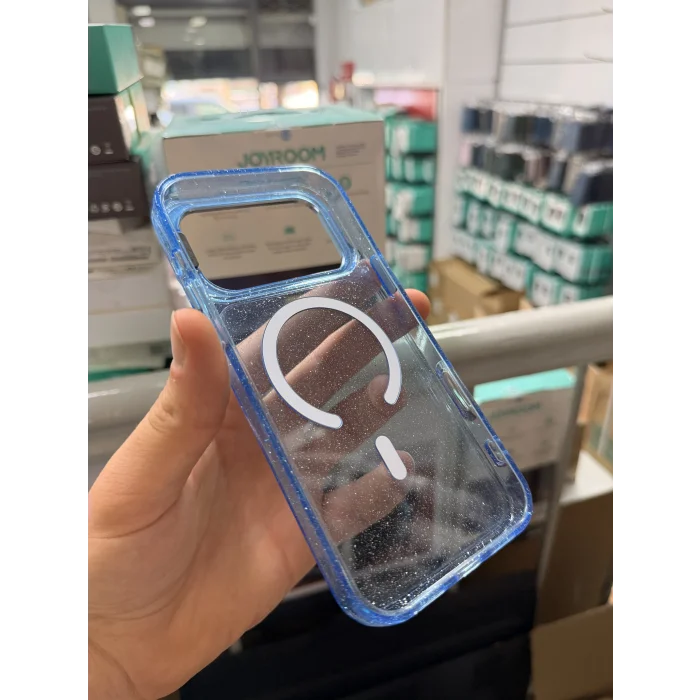 iPhone 17Pro-18 Pro Uyumlu Star Simli Standlı Magsafe Kılıf
