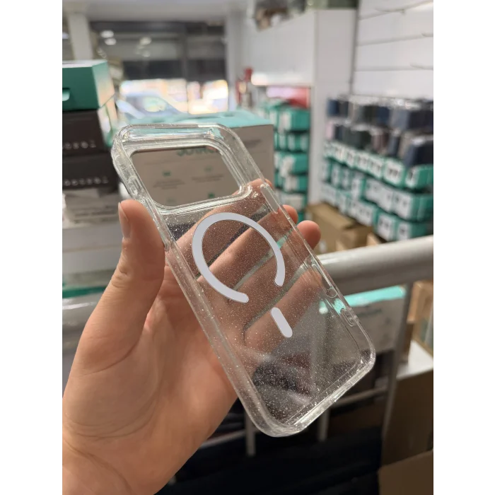 iPhone 17Pro-18 Pro Uyumlu Star Simli Standlı Magsafe Kılıf