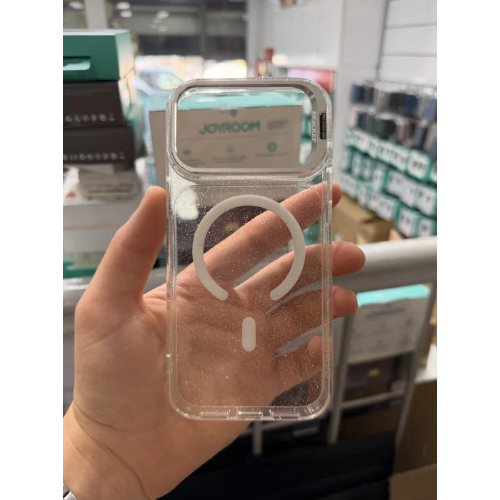 iPhone 17Pro Max-18 Pro Max Uyumlu Star Simli Standlı Magsafe Kılıf