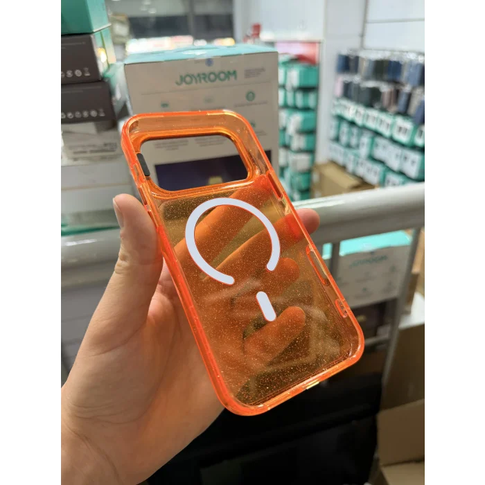 iPhone 17Pro Max-18 Pro Max Uyumlu Star Simli Standlı Magsafe Kılıf