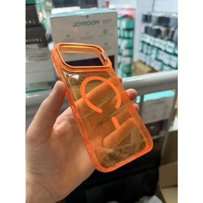 iPhone 17Pro Max-18 Pro Max Uyumlu Star Simli Standlı Magsafe Kılıf