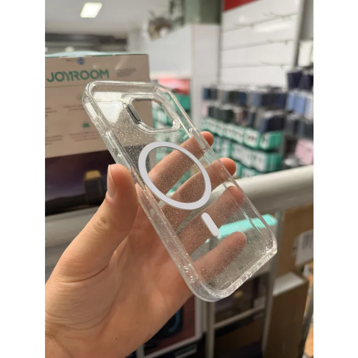 iPhone 13-14 Uyumlu Star Simli Standlı Magsafe Kılıf