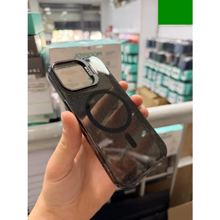 iPhone 16 Uyumlu Star Simli Standlı Magsafe Kılıf