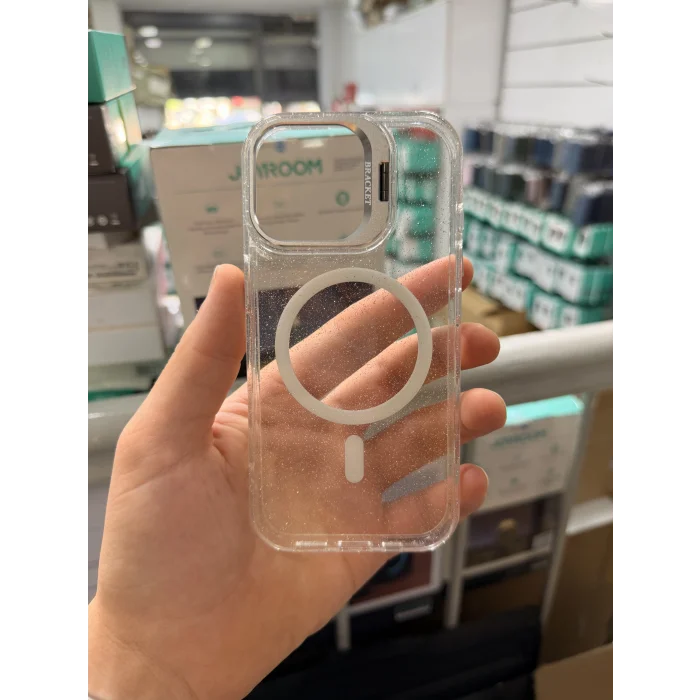 iPhone 16 Uyumlu Star Simli Standlı Magsafe Kılıf